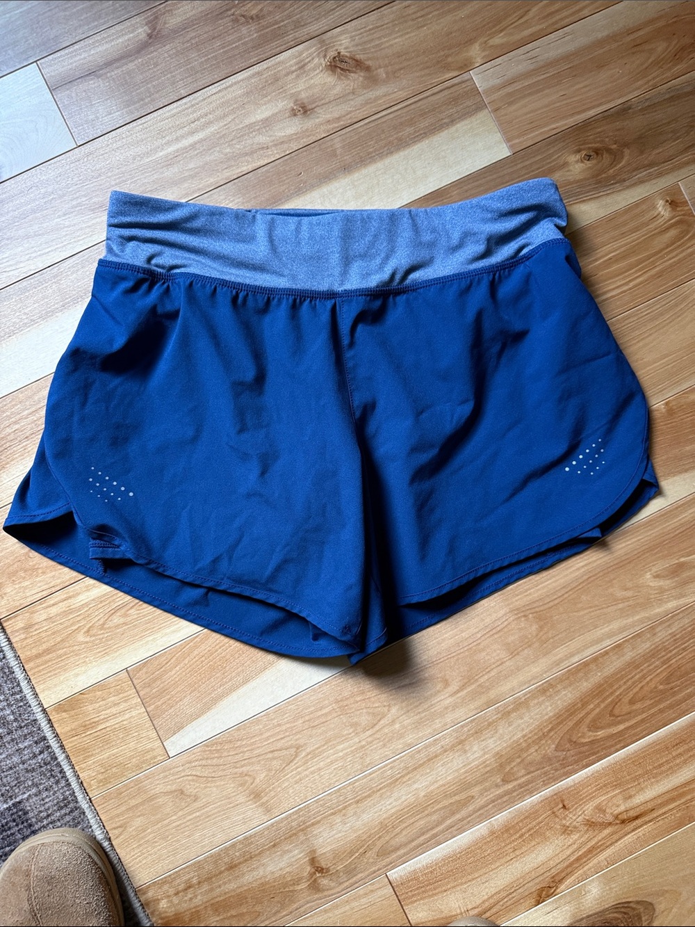Avia Navy Running Shorts with Gray Waistband